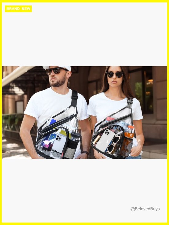 Clear Sling Bag Stadium Approved Transparent Crossbody Backpack Casual Daypack main image 7